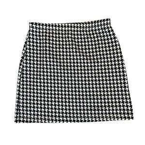 SHEIN Black and White Houndstooth Mini Pencil Skirt Size Medium US 6